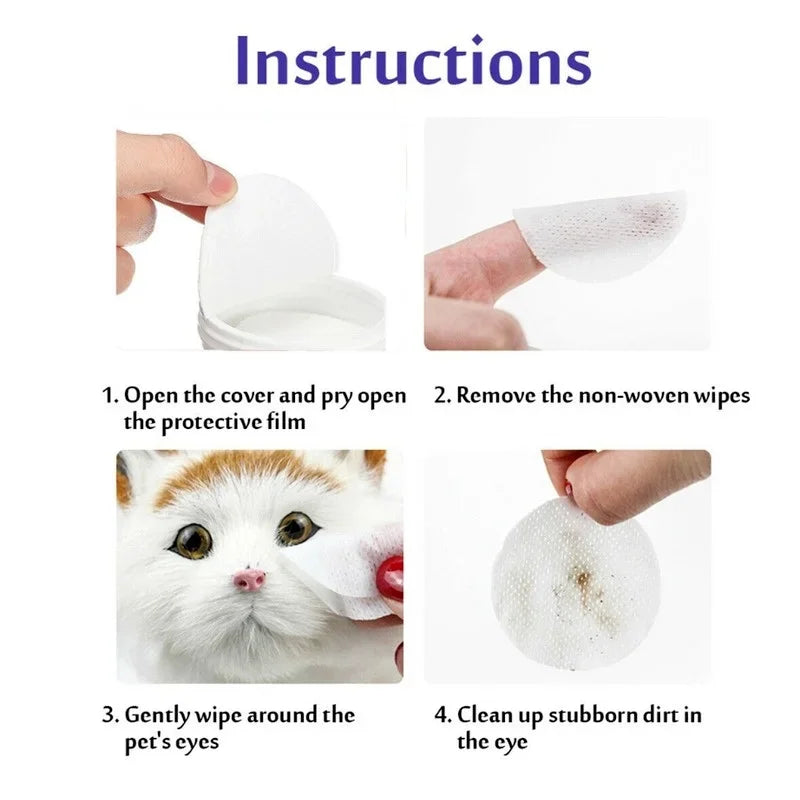 Dog and Cat Cleaning Wipes-Tear Stain Remover