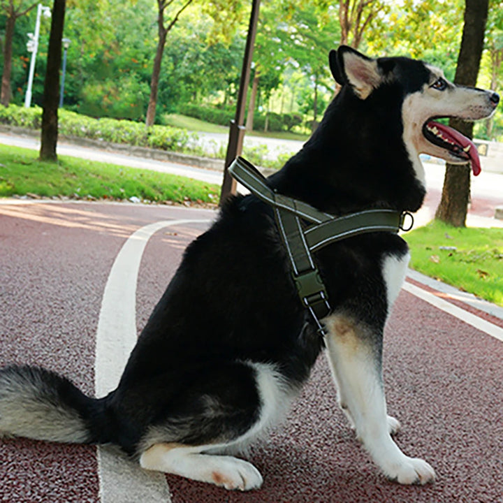 Tactical Anti-Pull Dog Harness - 1000D Nylon Adjustable for Large Dogs