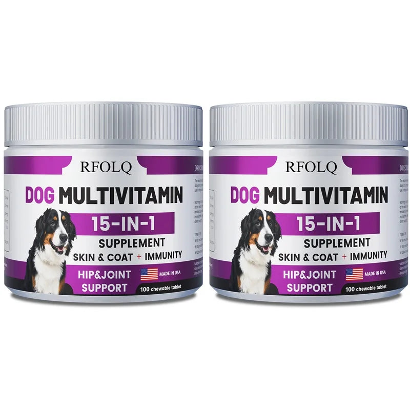 Dog Multivitamin - For Healthy Skin and Coat, Supports Joint Health