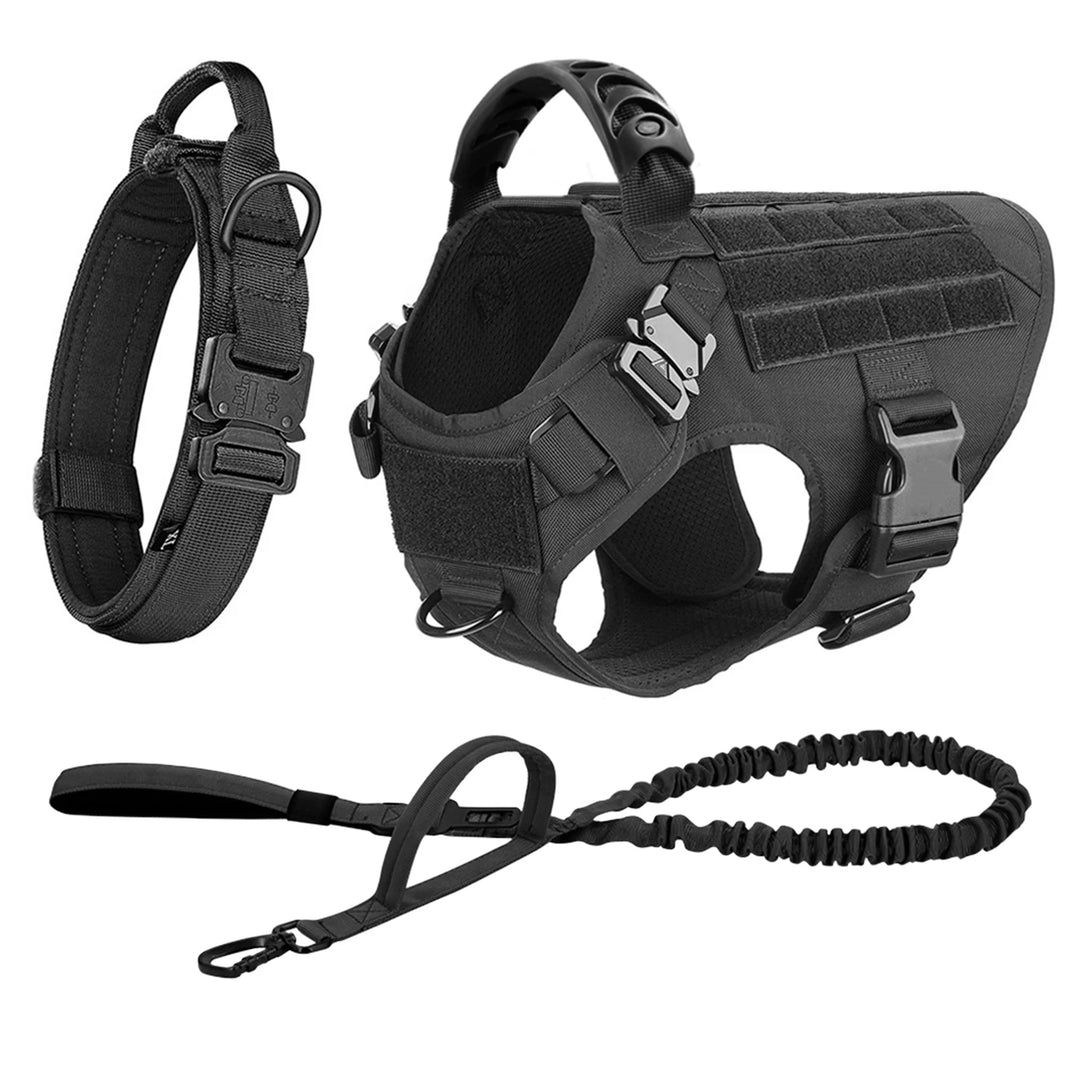 Large Dog Harness And Leash Set Pet German Shepherd Malinois Training
