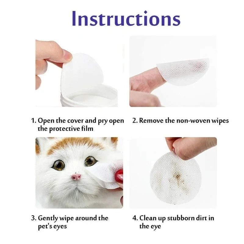 Dog and Cat Cleaning Wipes-Tear Stain Remover
