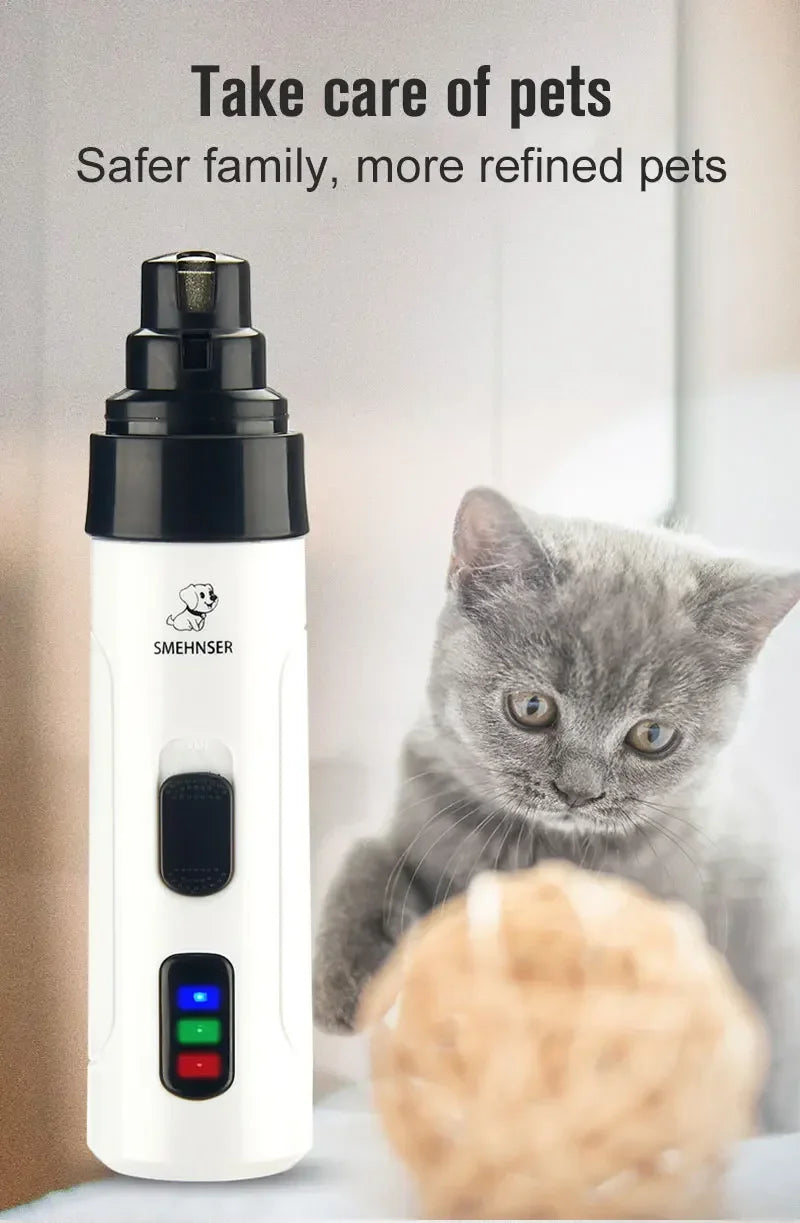 Dog Nail Grinders Painless USB Charging  Rechargeable Pet Nail Clipper