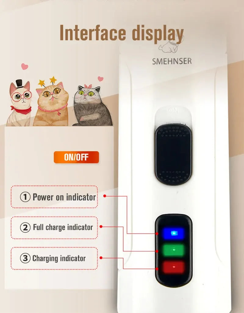Dog Nail Grinders Painless USB Charging  Rechargeable Pet Nail Clipper