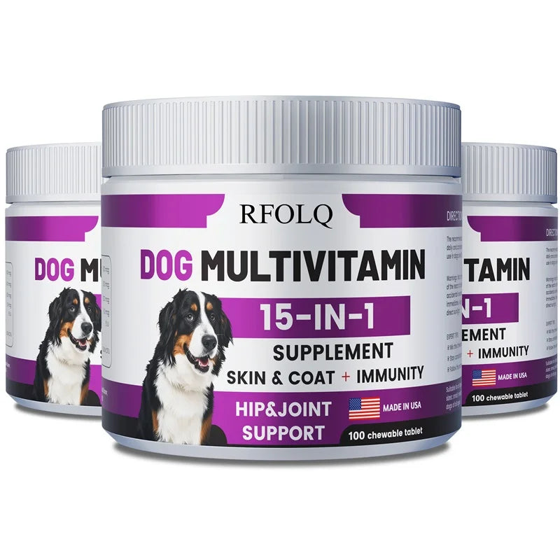 Dog Multivitamin - For Healthy Skin and Coat, Supports Joint Health