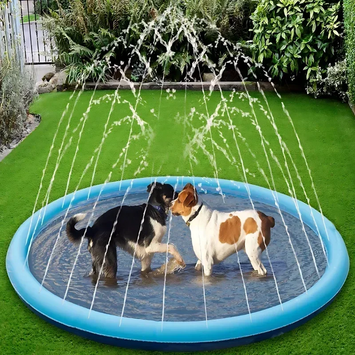Non-Slip Splash Pad 100/150/200cm for Kids Dogs Thickened Pet Wading Pool Mat Durable Summer Outdoor Water Play Mat