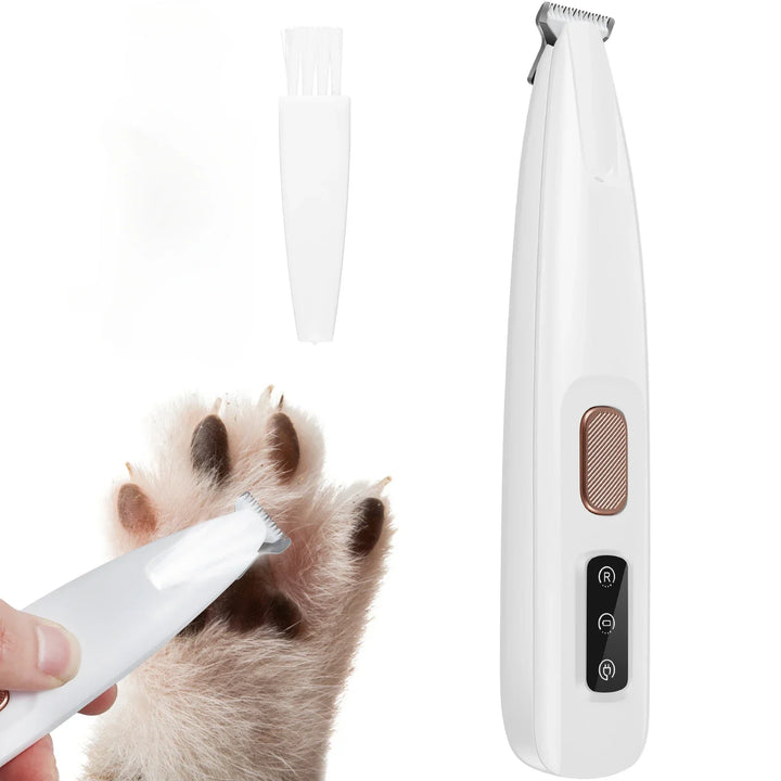 Dog Paw Trimmer with LED Light, Waterproof Hair Trimmer -Dog Clippers