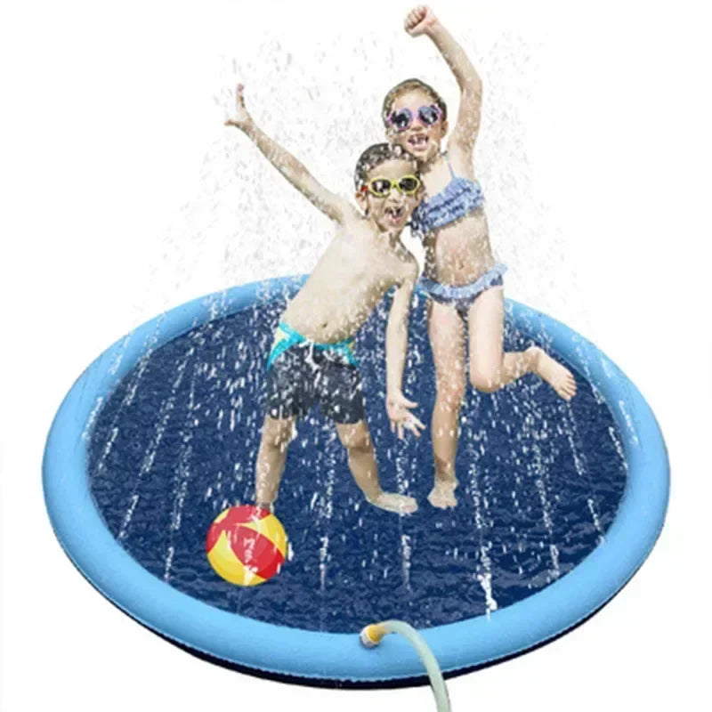 Non-Slip Splash Pad 100/150/200cm for Kids Dogs Thickened Pet Wading Pool Mat Durable Summer Outdoor Water Play Mat