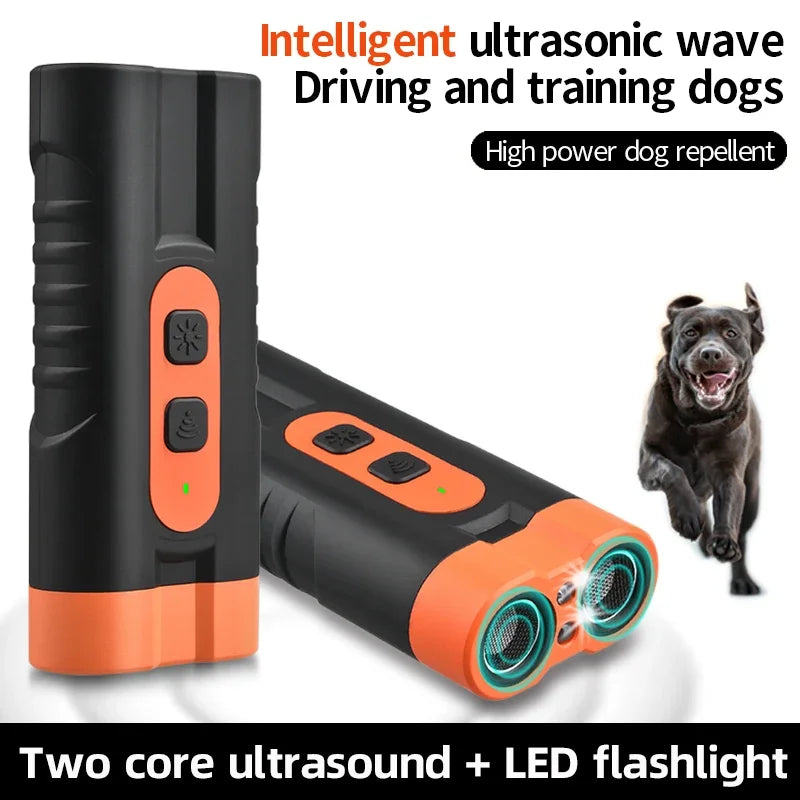 Anti Bark Tool for Dogs with Flash light-Indoor & Outdoor-Ultrasonic Dual Emitter