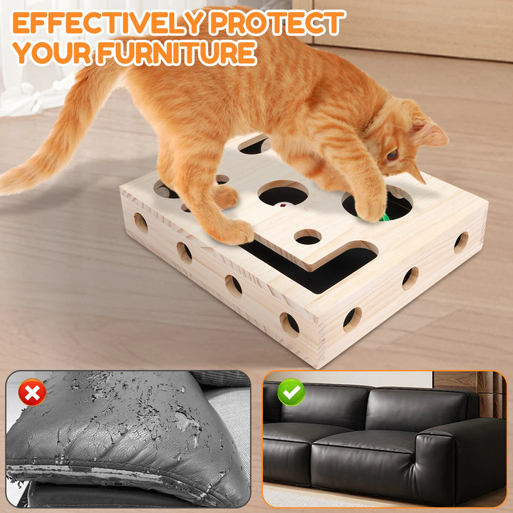 Cat Scratch Toy Puzzle Play Nail Care Interactive Pet Toy Stress Free