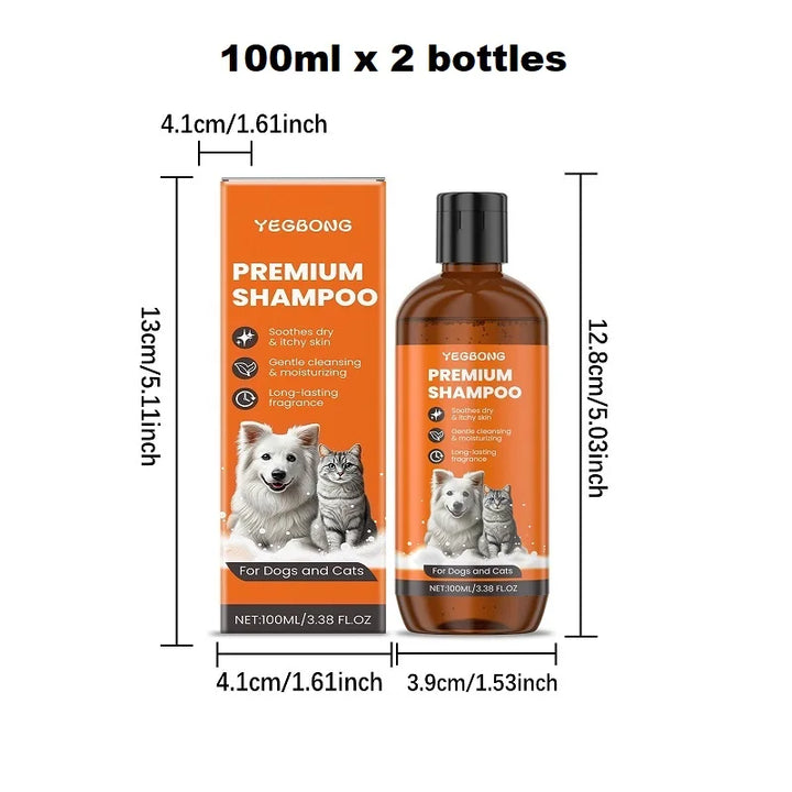 Shampoo for Dogs & Cats- Removes Odor & Itch Tangle