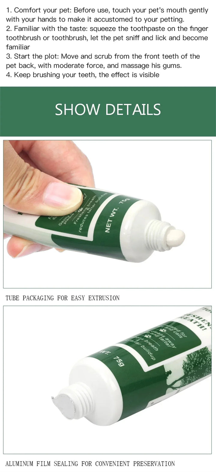 Cat Dog Toothpaste cleaning-Beef Flavor