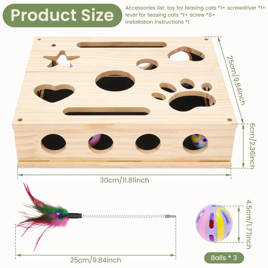 Cat Scratch Toy Puzzle Play Nail Care Interactive Pet Toy Stress Free