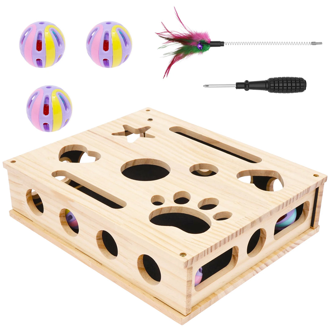 Cat Scratch Toy Puzzle Play Nail Care Interactive Pet Toy Stress Free