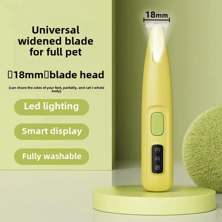 Dog Paw Trimmer with LED Light, Waterproof Hair Trimmer -Dog Clippers