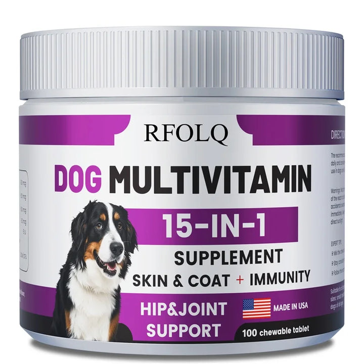 Dog Multivitamin - For Healthy Skin and Coat, Supports Joint Health