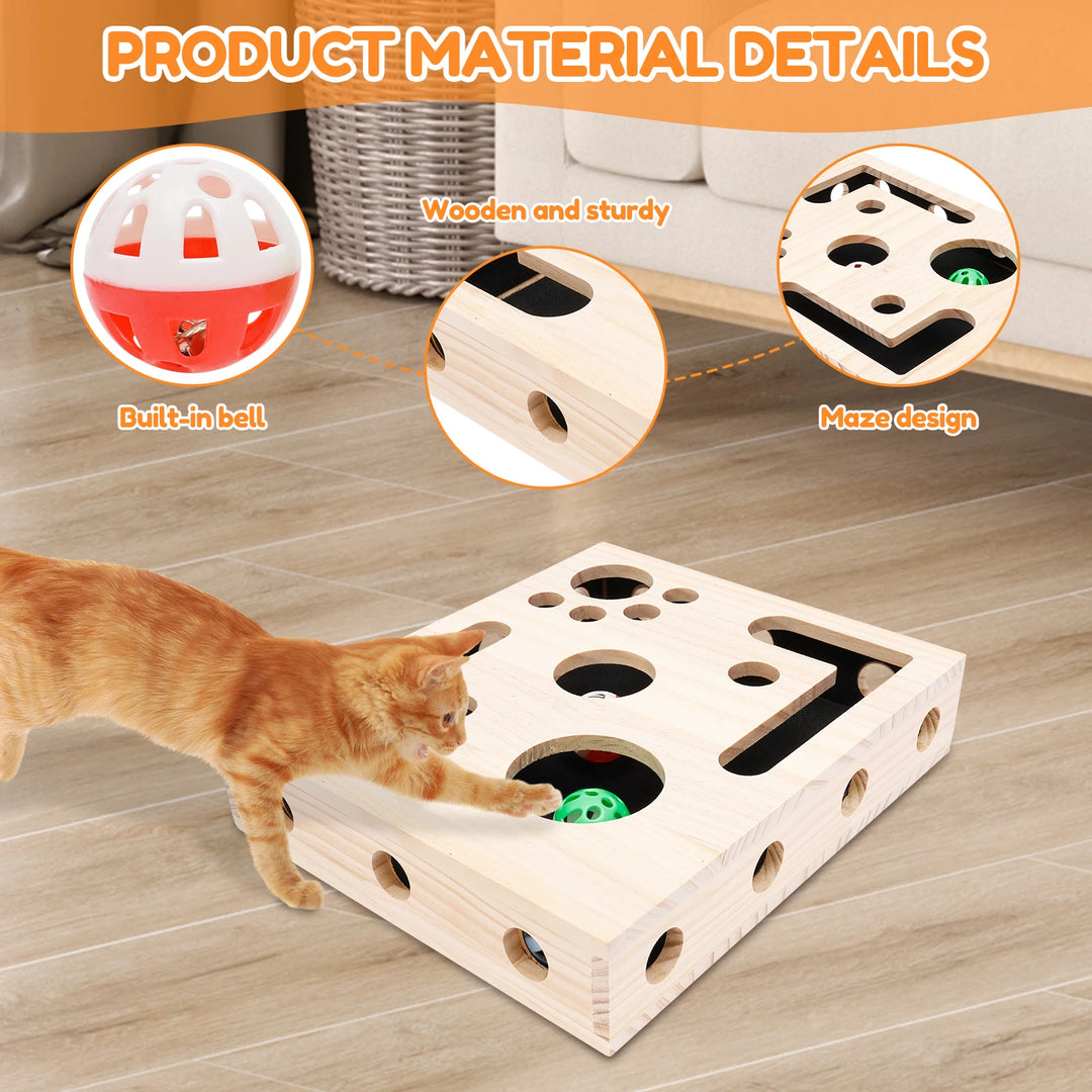 Cat Scratch Toy Puzzle Play Nail Care Interactive Pet Toy Stress Free