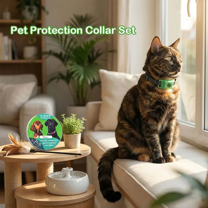 Natural Pet Flea & Tick Control Set Long-Lasting Parasite Prevention