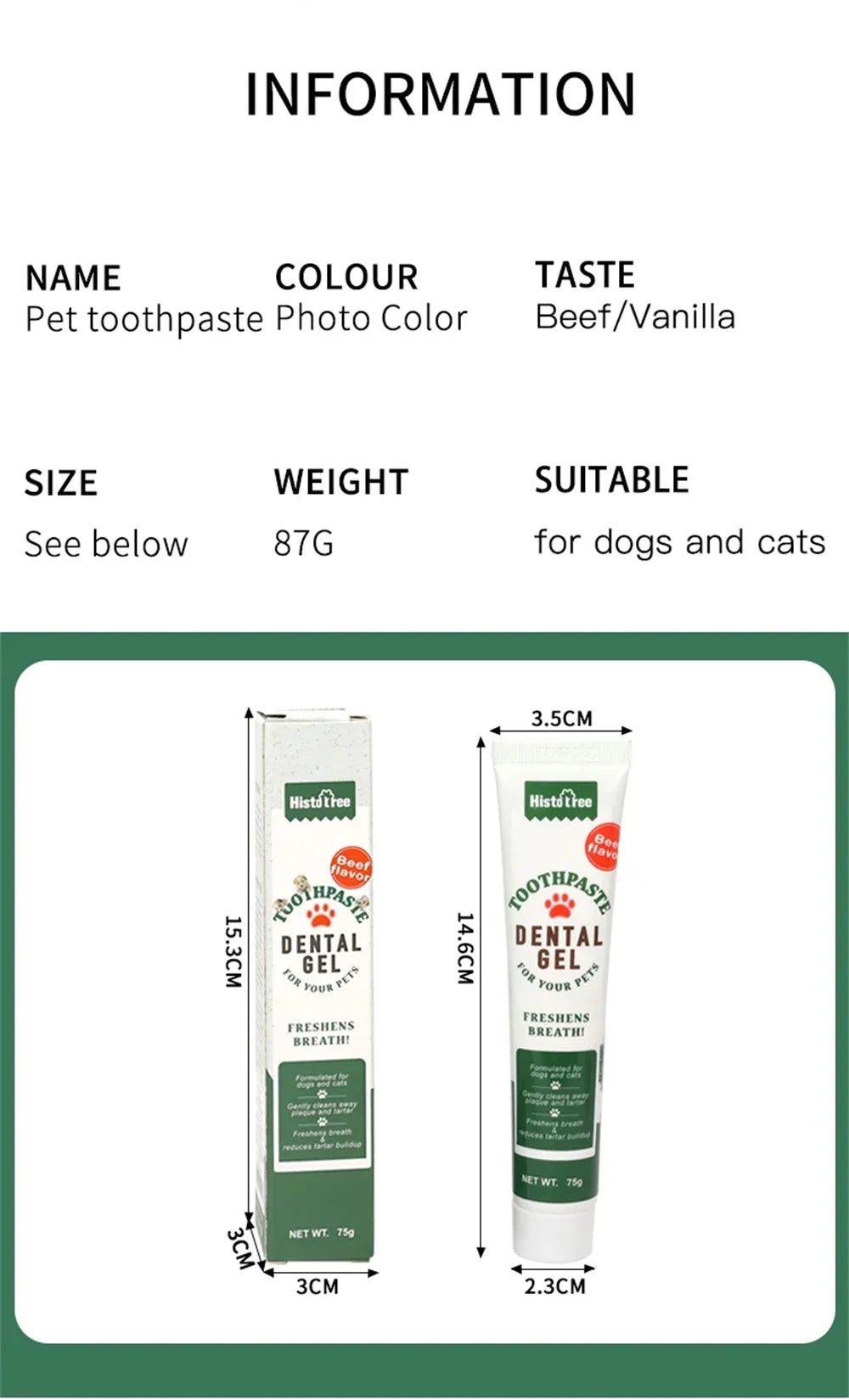 Cat Dog Toothpaste cleaning-Beef Flavor