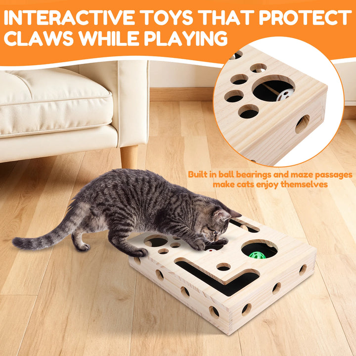 Cat Scratch Toy Puzzle Play Nail Care Interactive Pet Toy Stress Free