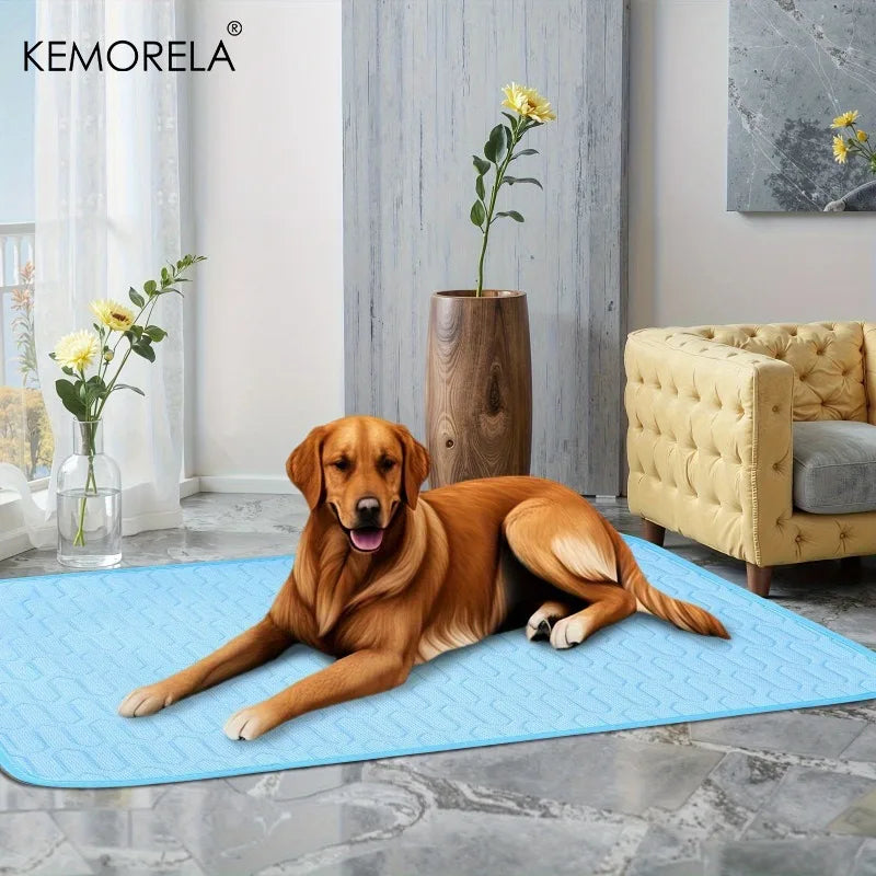 Pet Cooling Mat and Bed Sweat-Absorbent Fabric Available in 4 Sizes
