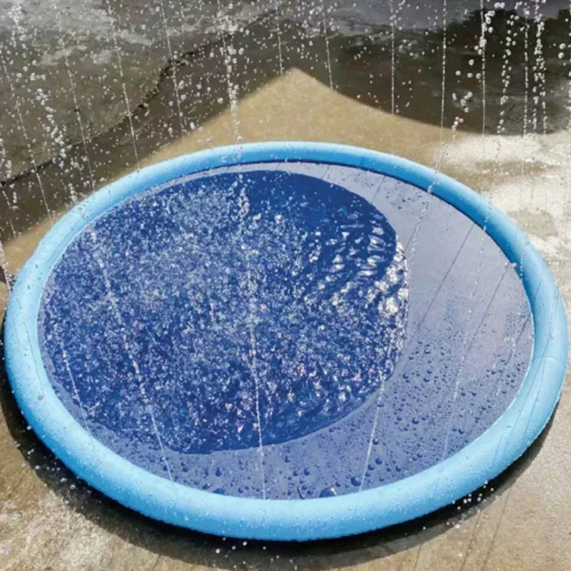 Non-Slip Splash Pad 100/150/200cm for Kids Dogs Thickened Pet Wading Pool Mat Durable Summer Outdoor Water Play Mat