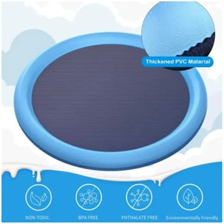 Non-Slip Splash Pad 100/150/200cm for Kids Dogs Thickened Pet Wading Pool Mat Durable Summer Outdoor Water Play Mat