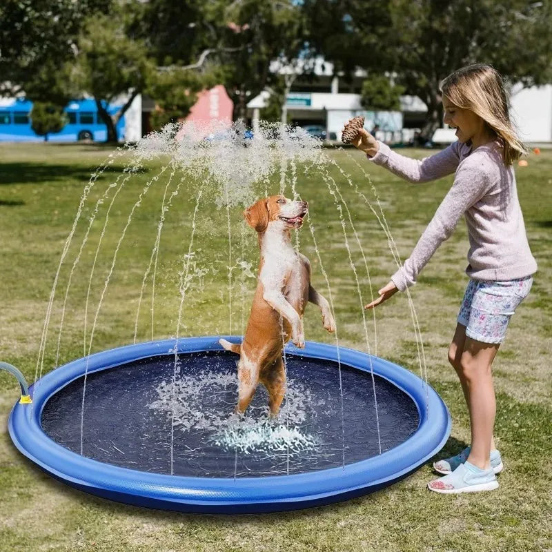 Non-Slip Splash Pad 100/150/200cm for Kids Dogs Thickened Pet Wading Pool Mat Durable Summer Outdoor Water Play Mat