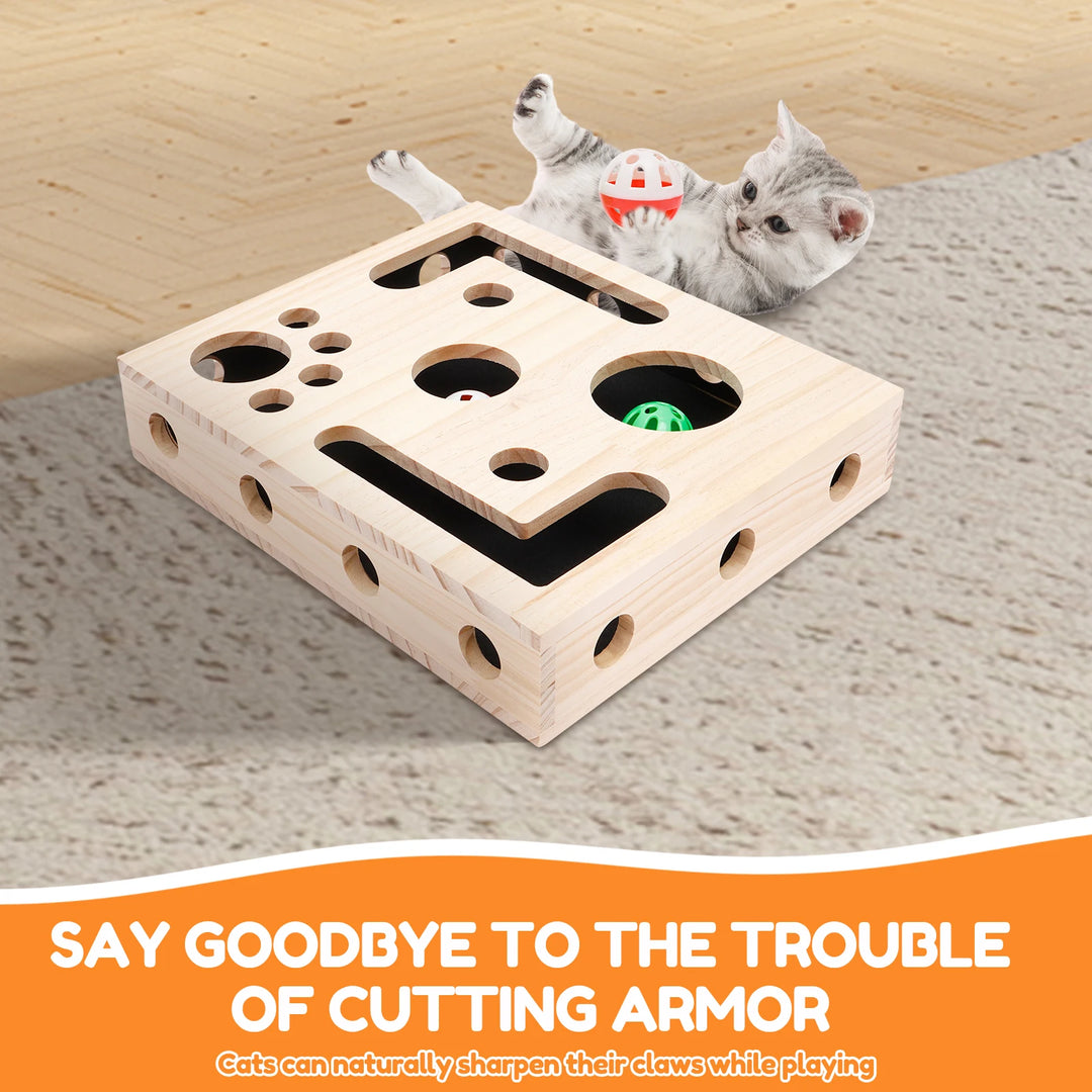 Cat Scratch Toy Puzzle Play Nail Care Interactive Pet Toy Stress Free