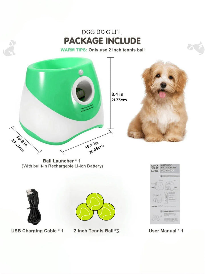 Automatic Dog Ball Throwing Machine, Rechargable. USB Charging