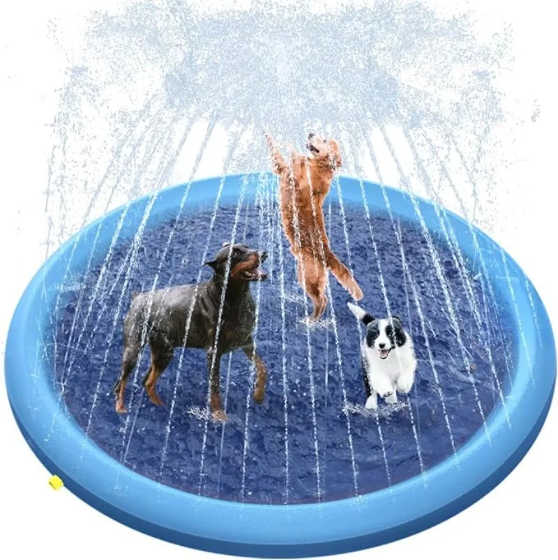 Non-Slip Splash Pad 100/150/200cm for Kids Dogs Thickened Pet Wading Pool Mat Durable Summer Outdoor Water Play Mat