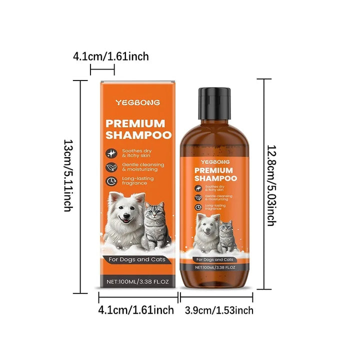 Shampoo for Dogs & Cats- Removes Odor & Itch Tangle