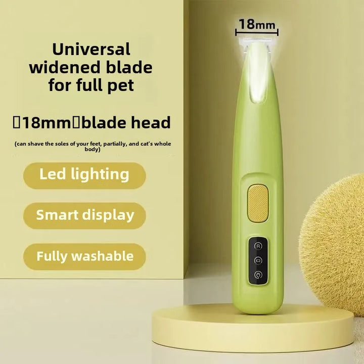 Dog Paw Trimmer with LED Light, Waterproof Hair Trimmer -Dog Clippers