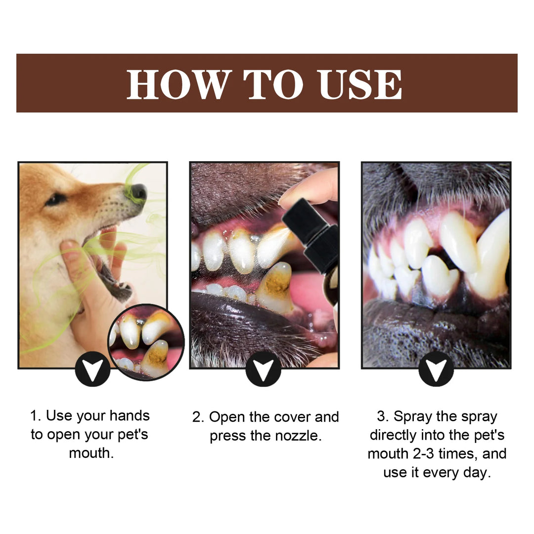 Dogs/Cats Tooth Cleaning Spray - Remove Bad Breath Care