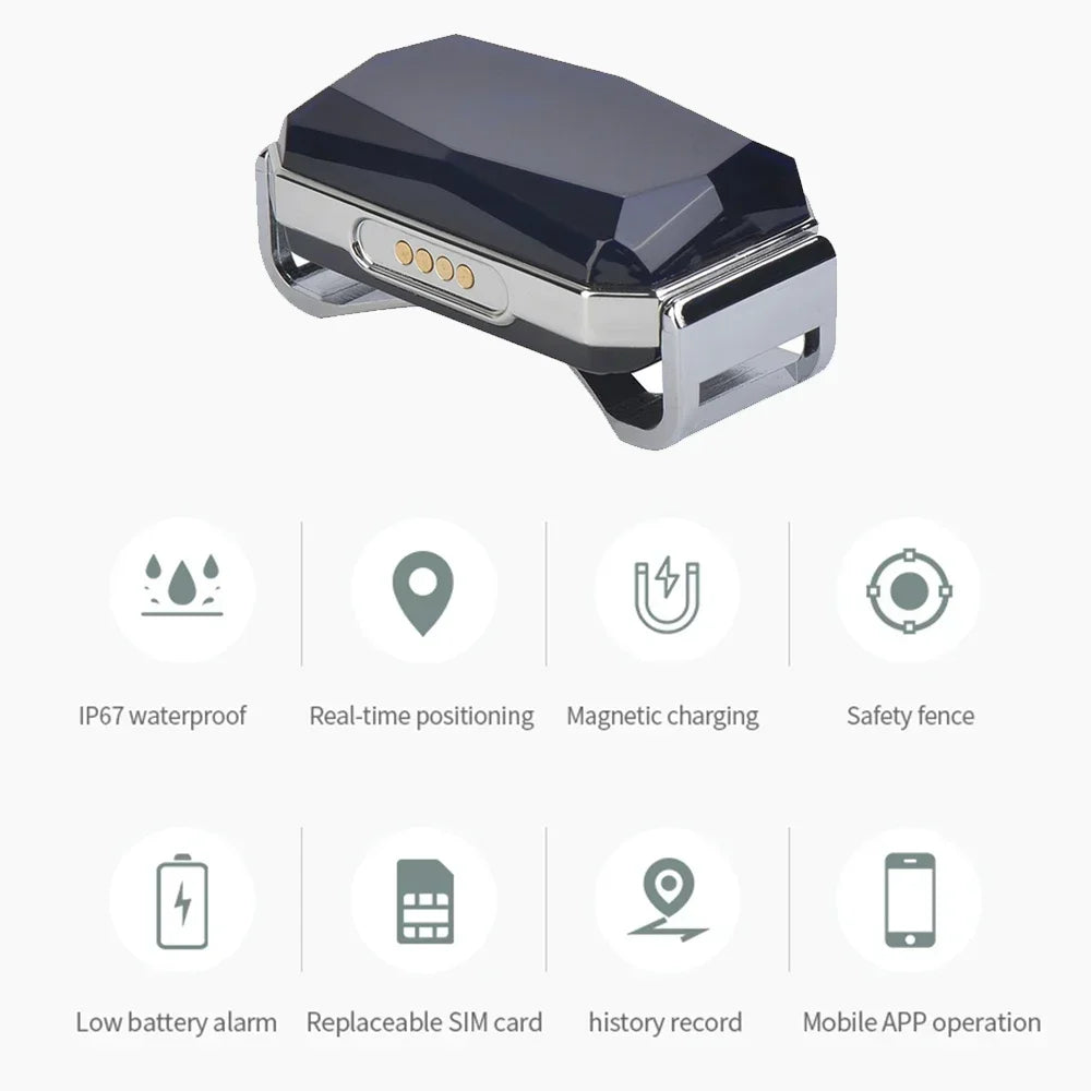 Smart Gps Pet Tracker Collar Real-Time Tracking 5m Accuracy Waterproof