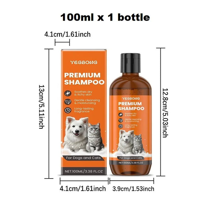 Shampoo for Dogs & Cats- Removes Odor & Itch Tangle