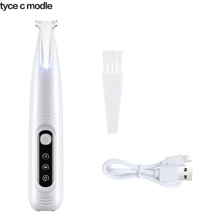 Dog Paw Trimmer with LED Light, Waterproof Hair Trimmer -Dog Clippers