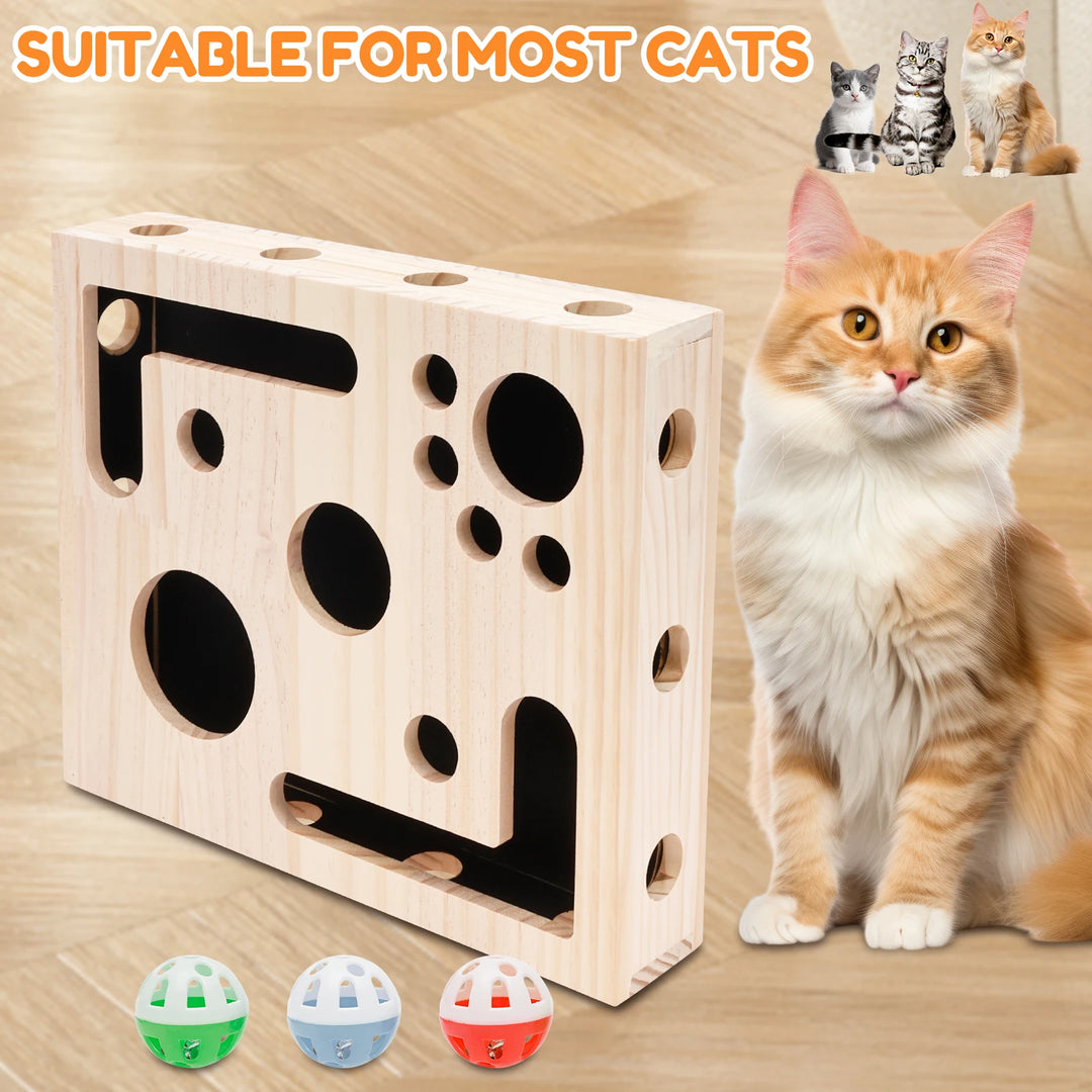 Cat Scratch Toy Puzzle Play Nail Care Interactive Pet Toy Stress Free