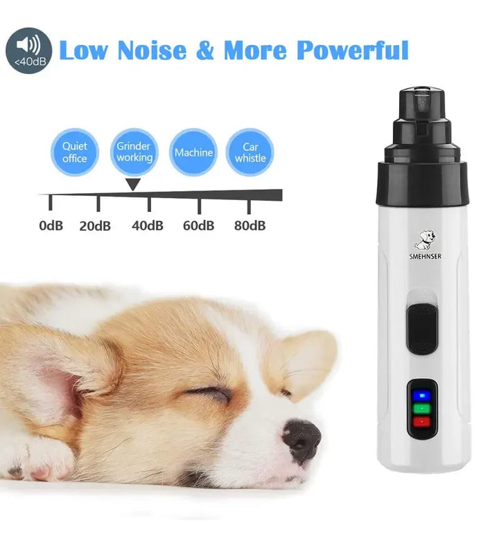 Dog Nail Grinders Painless USB Charging  Rechargeable Pet Nail Clipper