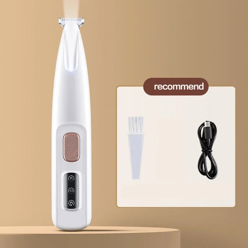 Dog Paw Trimmer with LED Light, Waterproof Hair Trimmer -Dog Clippers