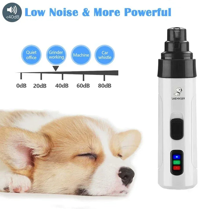 Dog Nail Grinders Painless USB Charging  Rechargeable Pet Nail Clipper