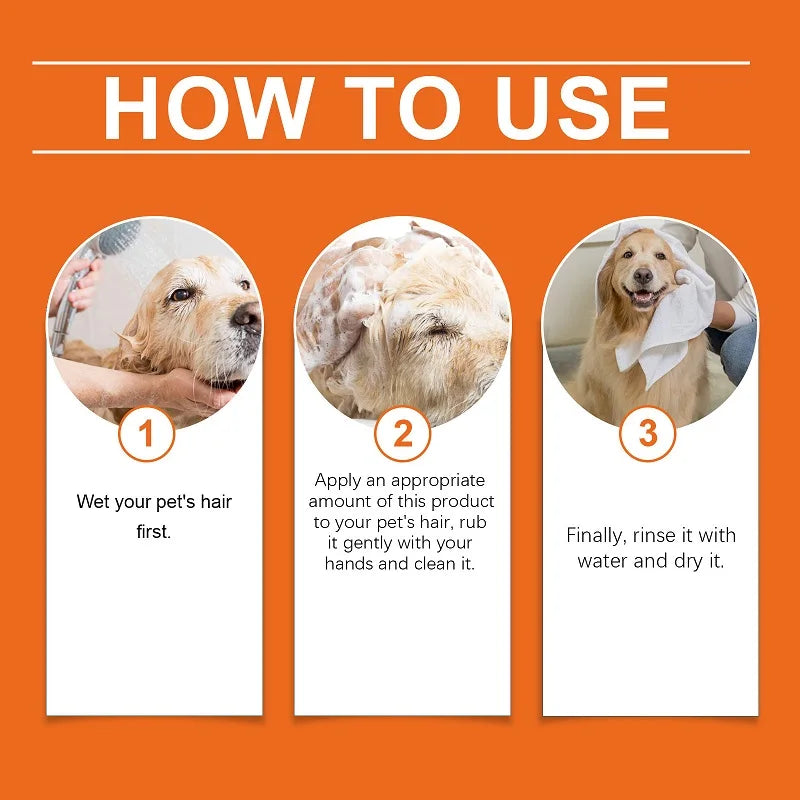 Shampoo for Dogs & Cats- Removes Odor & Itch Tangle