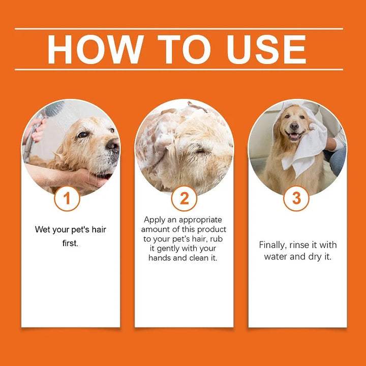Shampoo for Dogs & Cats- Removes Odor & Itch Tangle