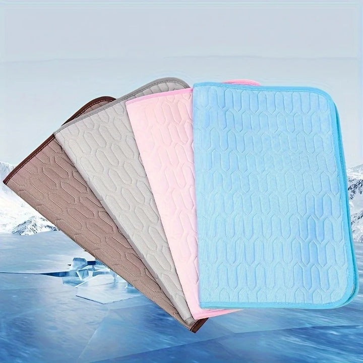 2025 Upgraded Ice-Cool Summer Pet Cooling Mat and Bed Sweat-Absorbent Fabric Available in 4 Sizes for Small Medium and Large Pet