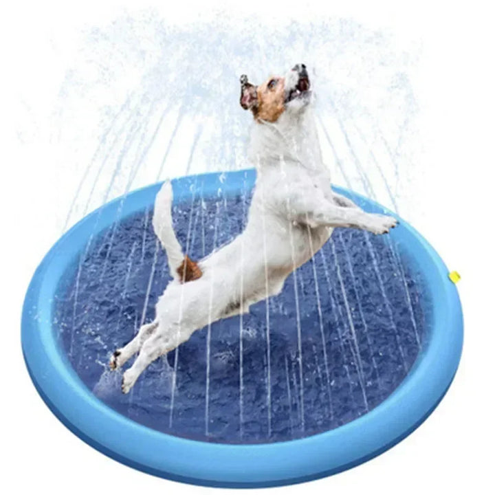 Non-Slip Splash Pad 100/150/200cm for Kids Dogs Thickened Pet Wading Pool Mat Durable Summer Outdoor Water Play Mat
